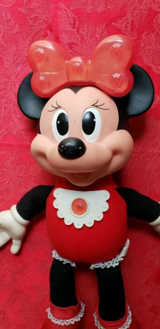 Vintage Minnie Mouse Light Up Bow And Plays Music