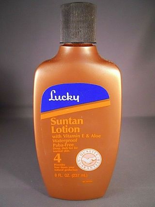 Vintage Suntan Lotion Spf 4 From Lucky Stores Dublin,  Ca
