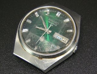 " For Repair Parts " Seiko Qz 0923 Quartz Vintage Mens Watch Movement Reloj Montre