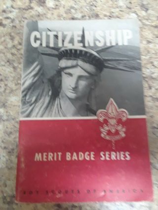 Vintage 1953 Boy Scouts Merit Badge Series Citizenship Paperback Book Bsa
