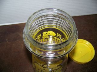 Vintage LEMONS Glass Carafe Pitcher Decanter Juice jug yellow LID 24 oz 5