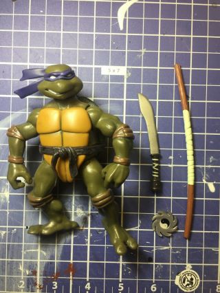 Vintage Teenage Mutant Ninja Turtles Donatello With Weapons Playmates 2002