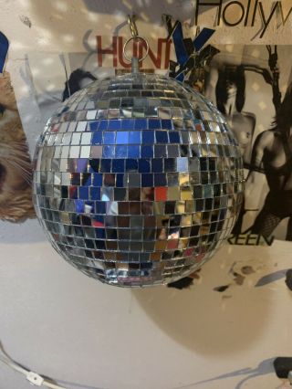 Glass Mirror Ball 12 " Disco Ball Party Retro Vintage Decor