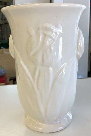 Vintage Mccoy Pottery Vase,  Flower Design