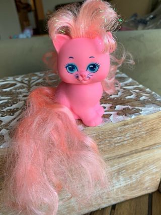 Mlp G1 Vintage Variant T.  C.  F.  C.  Curly Kittens Pinky Paws Cat Lady Lovely Htf
