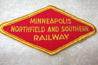 Minneapolis Northfield And Southern Railway Vintage Sew On Name Patch 2 X 4