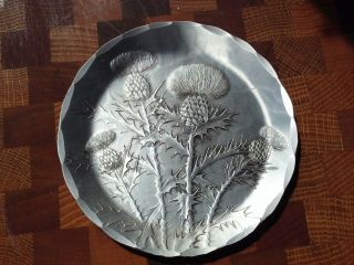 Vintage Aluminum Wendell August Forge Pin Dish Butter Pat Coaster Thistle Hamm