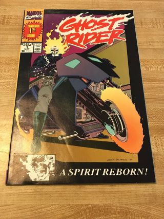 Vintage Ghost Rider 1 1990 Marvel Comics First Issue Number One Hero Comic