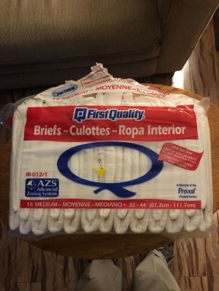 Vintage First Quality Adult Diapers Plastic Backed Open Pack