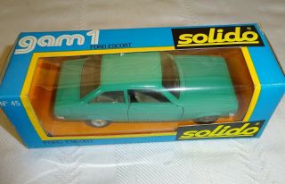 Vintage Solido Gam 1 Ford Escort W/ Box 45 Exc,
