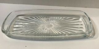Vintage Replacement Clear Glass Insert For S Silverplate Butter Dish