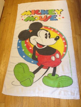 Vintage Disney Mickey Mouse Beach Towel - Franco Mfg.