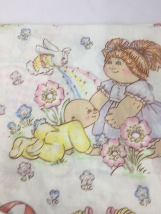 Vintage 1983 Cabbage Patch Kids Doll Twin Flat Sheet Only Crafts fabric 3