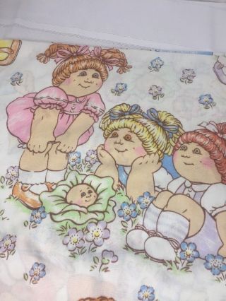 Vintage 1983 Cabbage Patch Kids Doll Twin Flat Sheet Only Crafts fabric 4