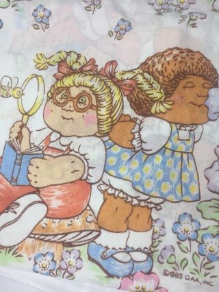 Vintage 1983 Cabbage Patch Kids Doll Twin Flat Sheet Only Crafts fabric 5