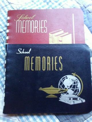 Two Vintage School Memory Books From Lincoln County,  N.  C.  1955 - 56