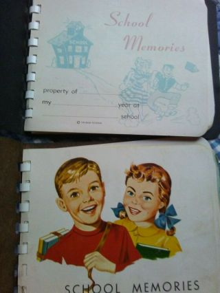 Two vintage school memory books from Lincoln County,  N.  C.  1955 - 56 2