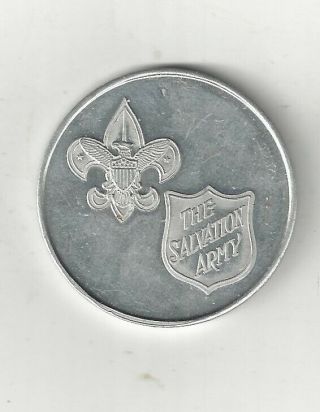 Vintage 1974 Bsa Boy Scouts Salvation Army Good Turn Day Coin Token Medallion