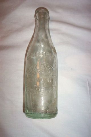 Vintage - Edisto Rock Ginger Ale,  Orangeburg,  S.  C.  Embossed Glass Soda Bottle