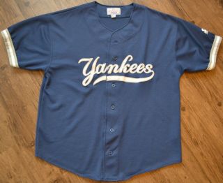 Vintage York Yankees Starter Mens 2xl Baseball Jersey Official Authentic Xxl