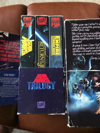Star Wars Trilogy Vhs Box Set 1988 Vintage