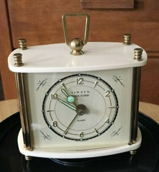 Vintage Linden Black Forest Wind Up Alarm Clock