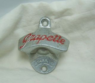 Vintage Grapette Soda Starr X Cast Iron Wall Mount Bottle Opener
