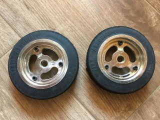 Vintage Team Associated Rc10 3 - Piece Front Wheels W/ Tires