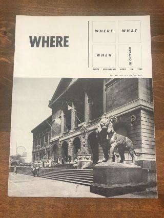 Vintage Where What When In Chicago April 1949