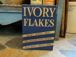 Vintage Antique Ivory Flakes Soap Large 12.  5 Oz Box Has Some Damage