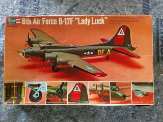 1969 Vintage Revell 1/72 8th Air Force B - 17f " Lady Luck " H - 209