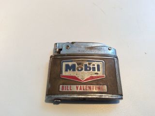 Vintage Cigarette Lighter Advertising Mobil (bill Valentines,  Snyder Texas)