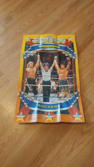 Vintage 1989 Wrestling Poster " Rockers " From Honey Comb Cereal