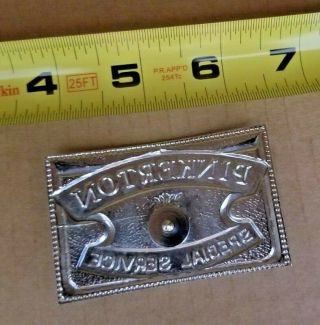 Metal Pinkerton Special Service cap badge GUC Vintage 2
