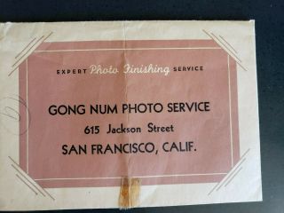 Vintage 1940 Photo Negatives,  San Francisco Chinese Family and US Touring Sites 2