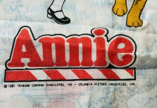 Vintage 1981 Little Orphan Annie Twin Size Bed Flat Sheet PillowCase fabric 3