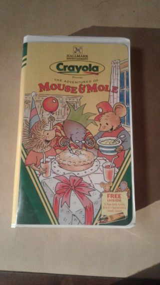 Crayola The Adventures Of Mouse & Mole Vhs 1997 Vintage Kids Cartoon Hallmark
