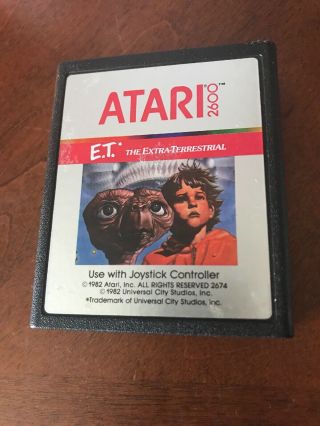 Vintage Atari 2600 E.  T.  The Extra - Terrestrial (atari 2600,  1982) Video Game