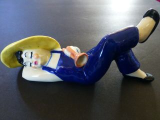 Little Boy Blue With Horn Vintage Arts Studio Ceramic Figurine Hand Painted