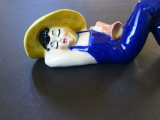 Little Boy Blue with Horn Vintage Arts Studio Ceramic Figurine Hand painted 2