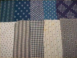 10 Best Antique Vintage Cotton Quilt Fabric Scraps Blue Black Indigo Victorian