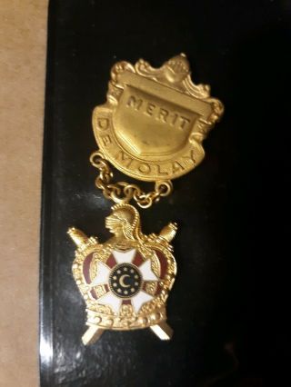 Vintage Masonic Order Of De Molay Merit Badge Pin