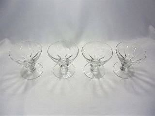 SHERBET GLASSES - SET OF 4 - HEISEY CRYSTOLITE PATTERN 1503 VINTAGE CRYSTAL 4