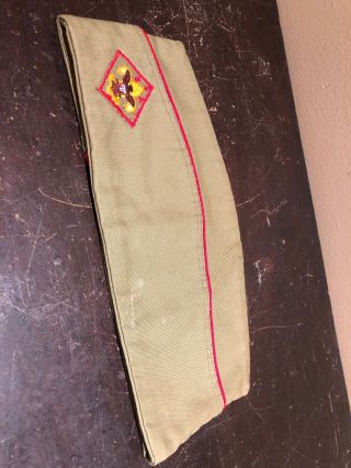 Vintage Boy Scout Garrison Hat Cap Bsa Eagle Patch Size Extra Large 7 - 5/8 7 - 3/4