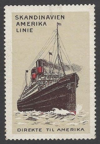 Swedish America Line Direct To America Vintage Poster Stamps