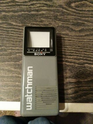 Vintage 1980s Sony Watchman Fd - 10a B&w Handheld Tv Vhf/uhf