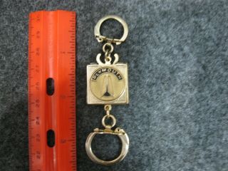 Vintage PLYMOUTH Keychain Key Chain Comes Apart Gold Tone 2