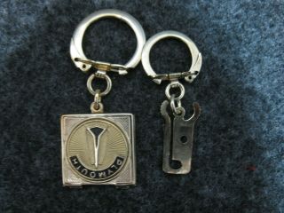 Vintage PLYMOUTH Keychain Key Chain Comes Apart Gold Tone 4