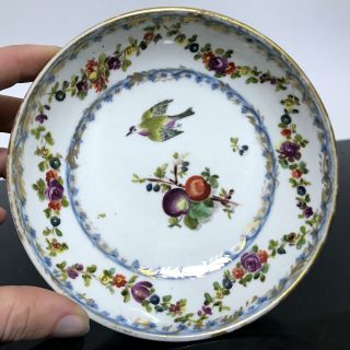 Vtg Beehive Mark Vienna? Small Plate Saucer Floral Rose Porcelain