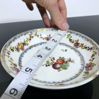 Vtg Beehive Mark Vienna? Small Plate Saucer Floral Rose Porcelain 3